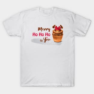 Christmas Santa Claus Cupcake T-Shirt